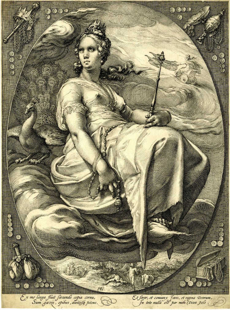 Juno wearing a crown